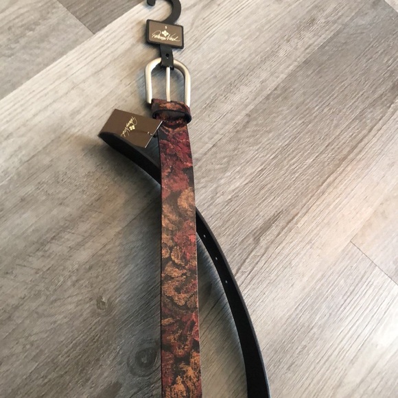 Patricia Nash Vietri Vintage Floral Brocade Leather Belt Size S NWT - Picture 13 of 16